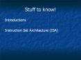 Stuff to know! PowerPoint PPT Presentation