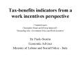 Tax-benefits indicators from a work incentives perspective PowerPoint PPT Presentation