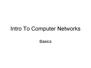 Intro To Computer Networks
