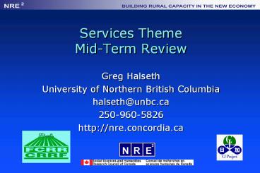 Services Theme Mid-Term Review
