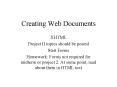 Creating Web Documents PowerPoint PPT Presentation