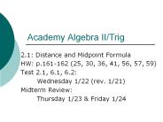 Academy Algebra II/Trig
