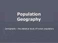 Population Geography PowerPoint PPT Presentation