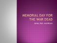 Memorial Day for the War Dead PowerPoint PPT Presentation