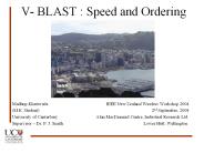 V- BLAST : Speed and Ordering