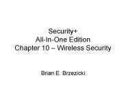 Security  All-In-One Edition Chapter 10 