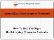How To Find The Right Bookkeeping Course in Australia