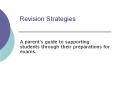 Revision Strategies PowerPoint PPT Presentation