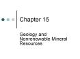 Geology and Nonrenewable Mineral Resources PowerPoint PPT Presentation