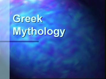 Greek Mythology