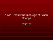 Asian Transitions in an Age of Global Change
