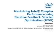 Maximizing Intel