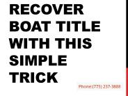 Recover Boat title with this simple trick