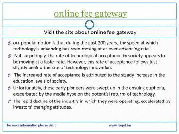 Great Strategies For online fee gateway