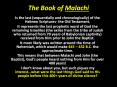 The Book of Malachi PowerPoint PPT Presentation