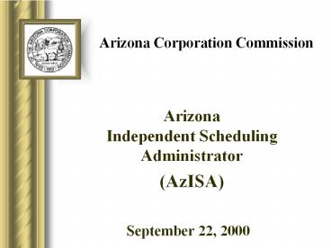 Arizona Corporation Commission