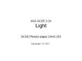 AQA GCSE 3-2A Light PowerPoint PPT Presentation