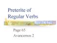 Preterite of Regular Verbs PowerPoint PPT Presentation