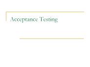 Acceptance Testing