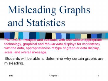 Misleading Graphs and Statistics