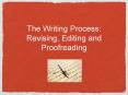 The Writing Process: Revising, Editing and Proofreading PowerPoint PPT Presentation