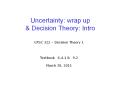 Uncertainty: wrap up PowerPoint PPT Presentation