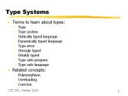Type Systems