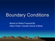 Boundary Conditions