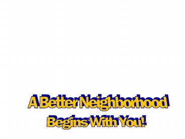 Welcome to the Cross Creek Neighborhood Planning Project