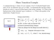 Phase Transition Example