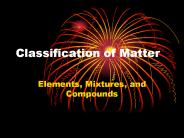 Classification of Matter