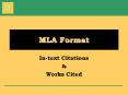 MLA%20Format PowerPoint PPT Presentation