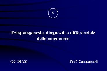 Anomalie del fenomeno mestruale