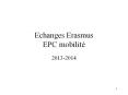 Echanges Erasmus EPC mobilit PowerPoint PPT Presentation