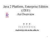 Java 2 Platform, Enterprise Edition (J2EE) An Overview