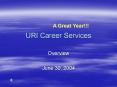URI Career Services PowerPoint PPT Presentation