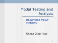 Modal Testing and Analysis PowerPoint PPT Presentation