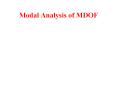 Modal Analysis of MDOF PowerPoint PPT Presentation