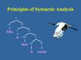 Principles of Syntactic Analysis PowerPoint PPT Presentation