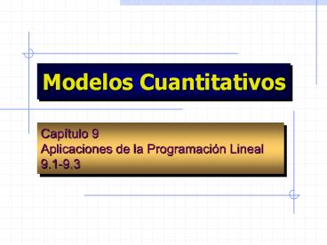 Modelos Cuantitativos