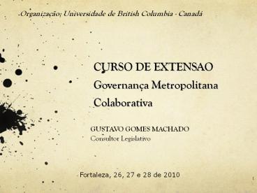 CURSO DE EXTENSAO Governan
