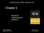 ORGANIZATIONAL BEHAVIOR