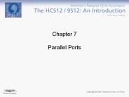 Chapter 7 Parallel Ports