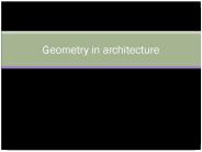 Geometry in architecture