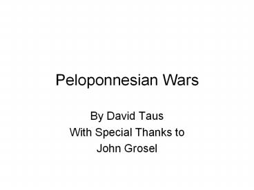 Peloponnesian Wars