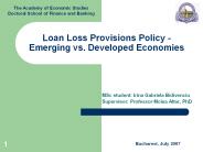 Loan Loss Provisions Policy - Emerging vs. Developed Economies