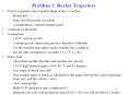 Problem 1: Rocket Trajectory PowerPoint PPT Presentation