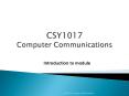 CSY1017 Computer Communications PowerPoint PPT Presentation