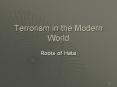 Terrorism in the Modern World PowerPoint PPT Presentation