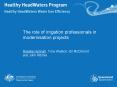 The role of irrigation professionals in modernisation projects PowerPoint PPT Presentation